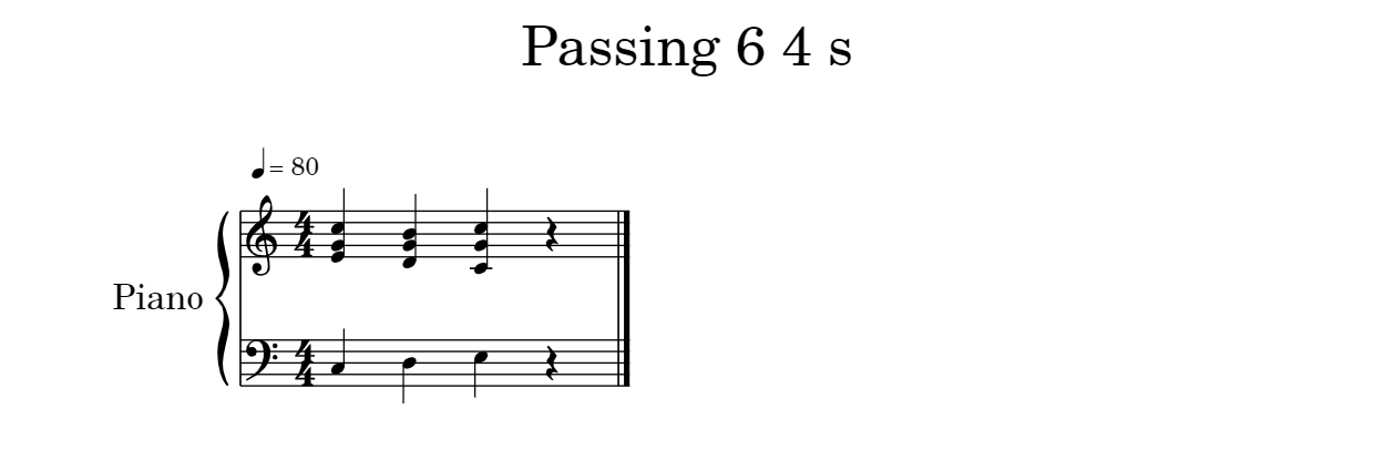 Keyboard Harmony | Passing 6-4s
