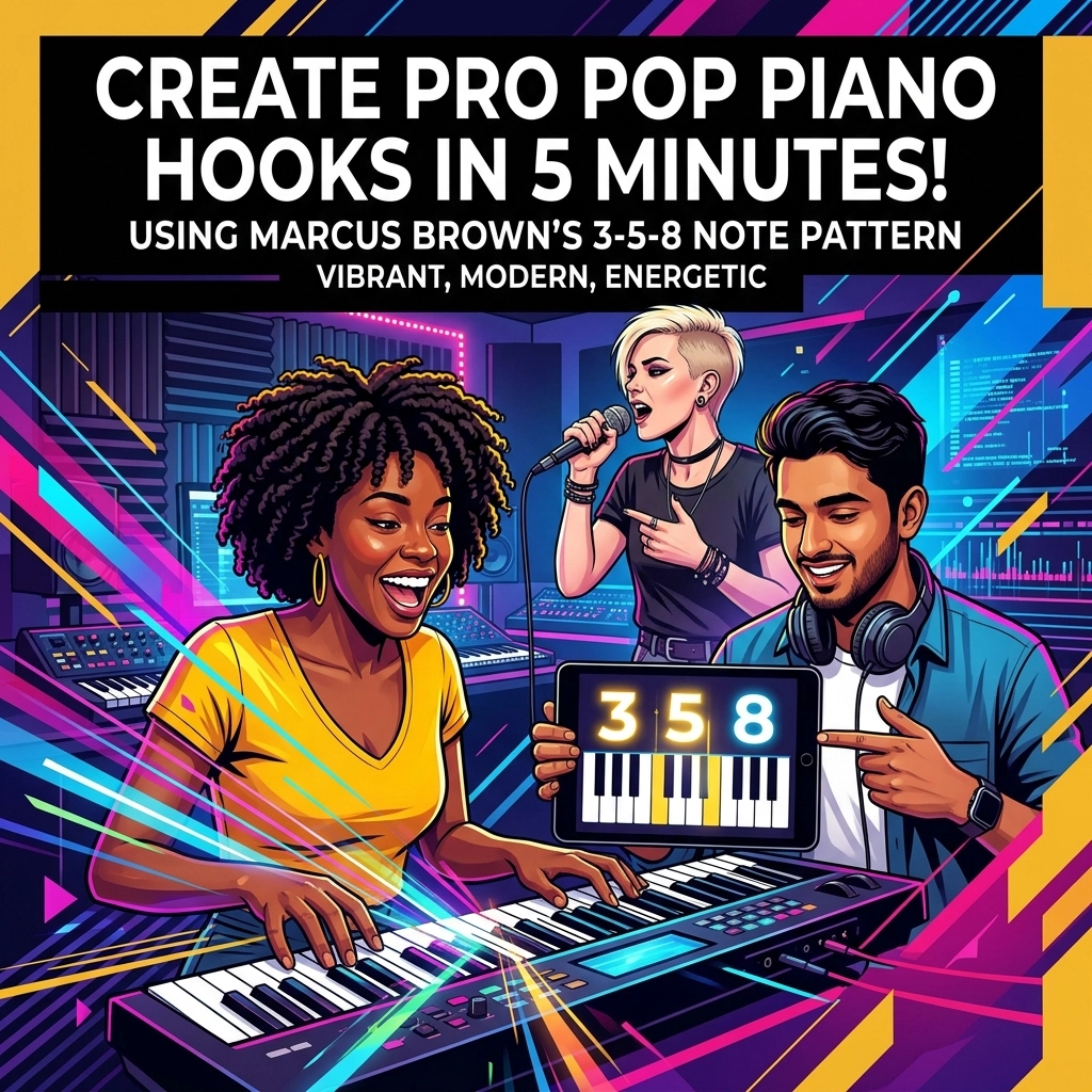 Comment créer des accroches de piano pop professionnelles en 5 minutes en utilisant le motif de notes 3-5-8 de Marcus Brown