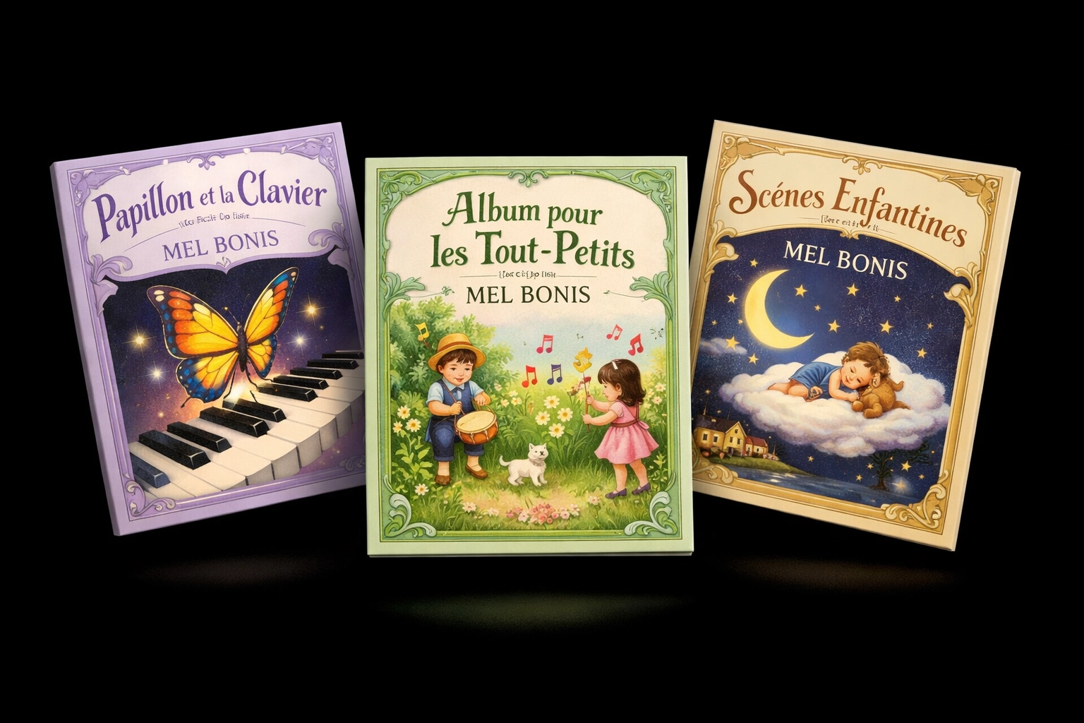 Morceaux d'enseignement de Mel Bonis : partitions des albums Album pour les tout-petits et Scènes Enfantines